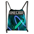 New minecraft drawstring drawstring pocket children's large capacity storage bag student outdoor leisure portable backpack. 