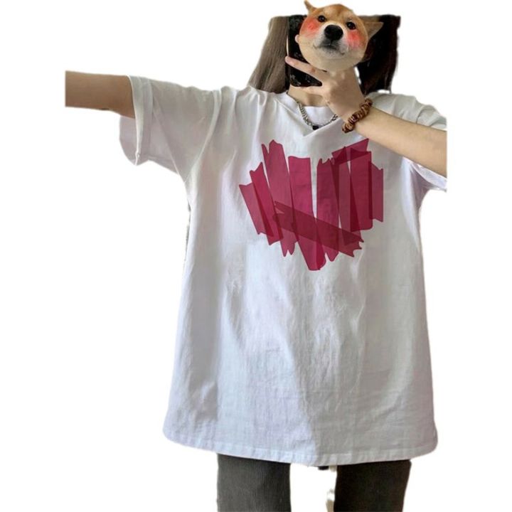 Spring%20and%20summer%20new%20short%20sleeve%20T-shirt%20for%20female%20students%202024%20summer%20new%20Korean%20version%20loose%20ins%20half-sleeved%20Hong%20Kong%20style%20retro%20versatile%20-%20Image%205