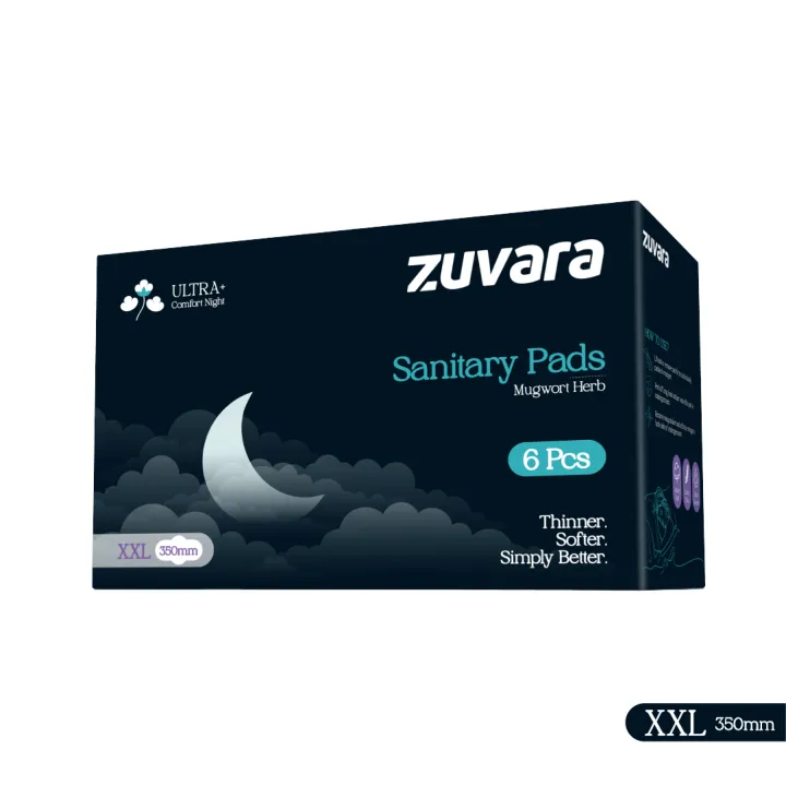 Zuvara%20Sanitary%20Pads%20-%20XXL%20-%20350%20mm%20(Pack%20of%206)%20-%20Ultra+%20-%20Image%202