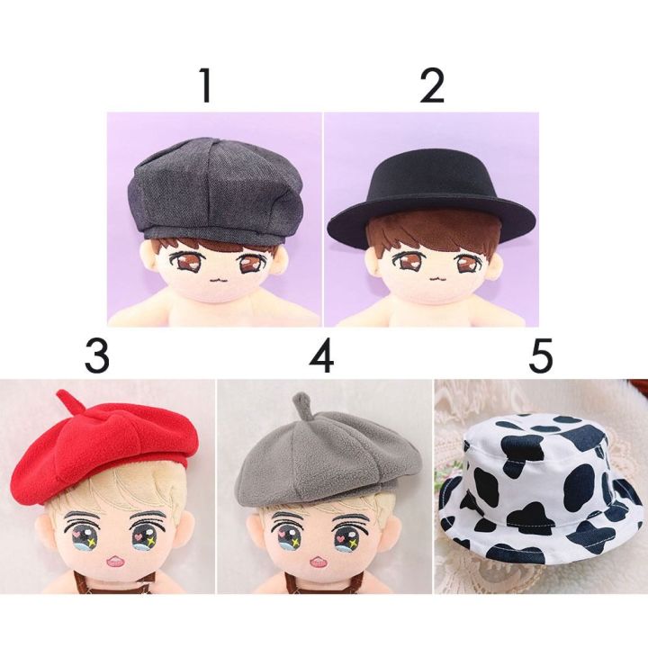 Cute%20for%2020cm%20Dolls%20Candy%20Color%2020cm%20Doll%20Hat%20Fashion%20Caps%20Animal%20Casual%20Hat%20Flannel%20Casual%20Hats%20For%20hat%20-%20Image%202