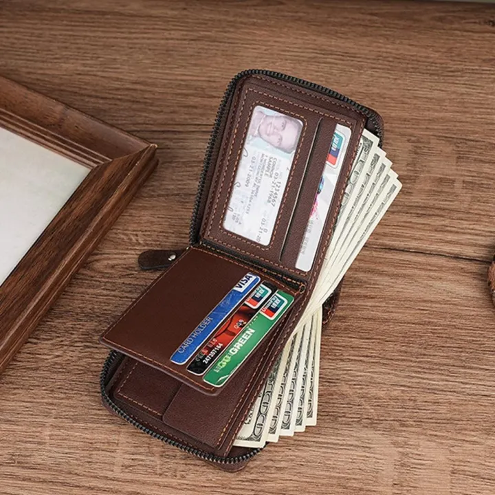 Zippered%20Men'S%20Wallet%20Convenient%20Fashion%20Multi-Card%20Holder%20Classic%20Retro%20Coin%20Purse%20for%20Fashion%20Use%20Gift%20For%20Men%20Travel%20-%20Image%208