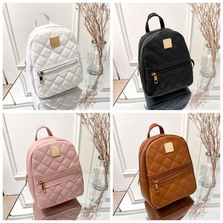 Fashion%20Solid%20color%20Lingge%20Backpack%20Handbag%20Travel%20Bag%20PU%20Backpack%20Storage%20Bag%20Small%20School%20Bag%20Students%20-%20Image%202