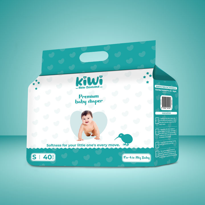 Kiwi%20New%20Zealand%20Premium%20Baby%20Diaper%20Taped%20Small%20(Pack%20Of%2040)%20-%20Image%204