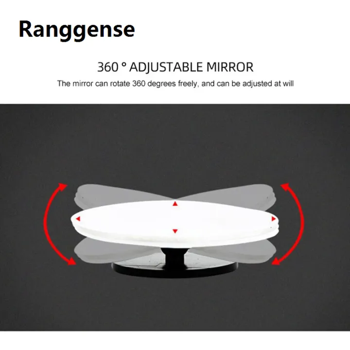 Ranggense%20Luxury%202Pcs%20Round%20Frame%20Convex%20Blind%20Spot%20Mirror%20Safety%20Driving%20Wide%20Angle%20360%20Degree%20Adjustable%20Clear%20Rearview%20Mirror%20-%20Image%206