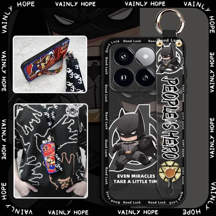 Waterproof%20Lanyard%20Phone%20Case%20For%20Xiaomi%2014T%20Phone%20Holder%20Kickstand%20Anti-dust%20Silicone%20Cartoon%20Dirt-resistant%20Anti-knock%20-%20Image%203