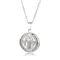 Chain Saint Benedict Genus San Benito Ten Stainless Steel Locket Necklace San Benito Medal Chain Women Men Gold Letter Locket Photo Necklace Special. 