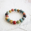 【New Arrivals】Summer Cool Feeling Ceramic Bracelet Bracelet Plate Beads Men's and Women's Watermelon Beads Literary Fan Small Fresh Style Pastoral Style Best Friend. 