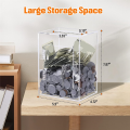 Acrylic Donation Ballot Box- Tip Jar for Money with Lock Key Suggestion Box Comment Box Vote Box. 