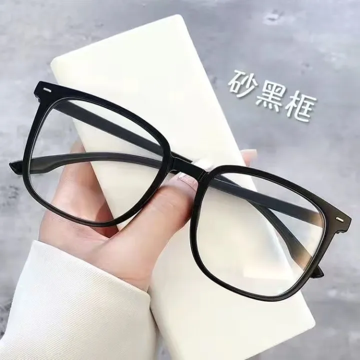 Large%20Frame%20Myopia%20Glasses%20Rim%20Glasses%20Frame%20Anti-Blue%20Light%20Anti-Radiation%20Black%20Frame%20Glasses%20Men's%20Trendy%20Plain%20Light%20Eye%20Protection%20Slimming%20Face%20Small%20-%20Image%209