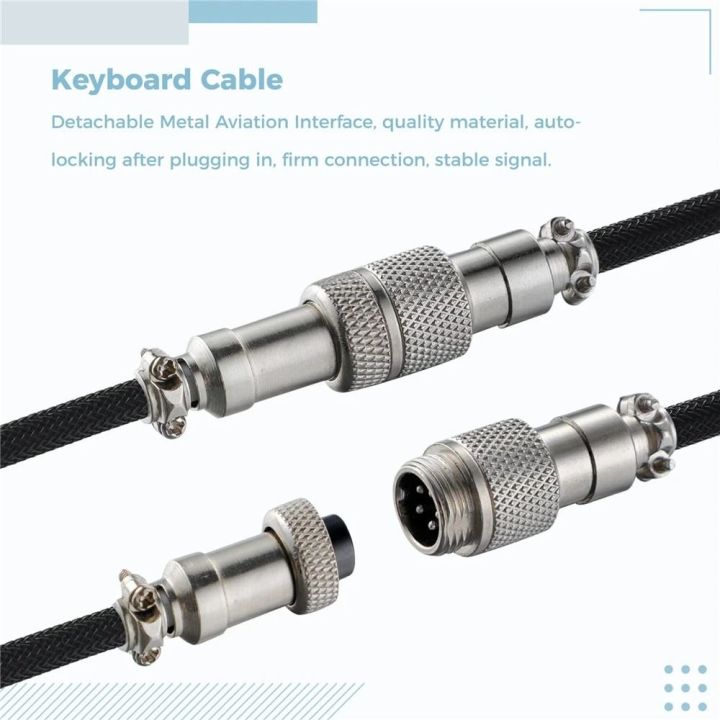 Keyboard Wire Types 5 Cores Computer Gaming Keyboard Braided Thread 3 Meter Type C Cable ...