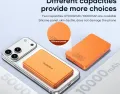 Foneng 10000mah powerbank |  Ultra thin | Magsafe | 20Watt PD Fast Charging |15W Wireless Charging | QC3.0 | 3C Certified | Metallic coating |1 year warranty | Orange,Silver & Gray| PX156|. 