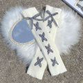 Woman Leg Warmers Autumn And Winter Ribbon Lolita Black Knee Warmers Long Socks DIANGUI. 
