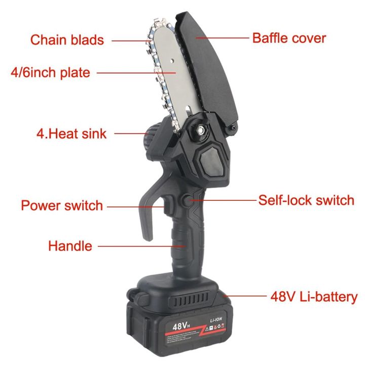 Cordless%20Handheld%2048V%20Electric%20Chainsaw%206%20Inch%20Woodworking%20Brushless%20Chain%20Saw%20For%20Wood%20Tree%20Branch%20Mini%20Electric%20Pruning%20Saws%20-%20Image%206