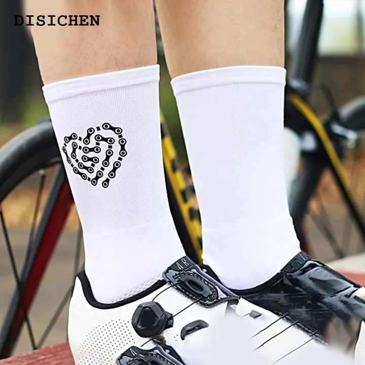 DISICHEN%20Sales%20promotion%20Heart%20Chain%20Print%20Mid%20Tube%20Men%20Socks%20Black%20White%20Solid%20Color%20Sport%20Fashion%20Sweat%20Absorption%20Breathability%20Autumn%20Men's%20Socks%20-%20Image%205