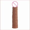 Reusable Condom Sleeve Silicone Penis Sleeve Penis Extension Enlargement Sleeve Crystal Elastic Sleeve For Men. 