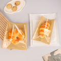 10Pcs Disposable Kraft Paper With Window Bread Packaging Bags Oil-proof Food Bag MIO Super Store. 