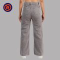 Nepster Light Grey Belt High Rise Non Stretch Straight Jeans For Women. 