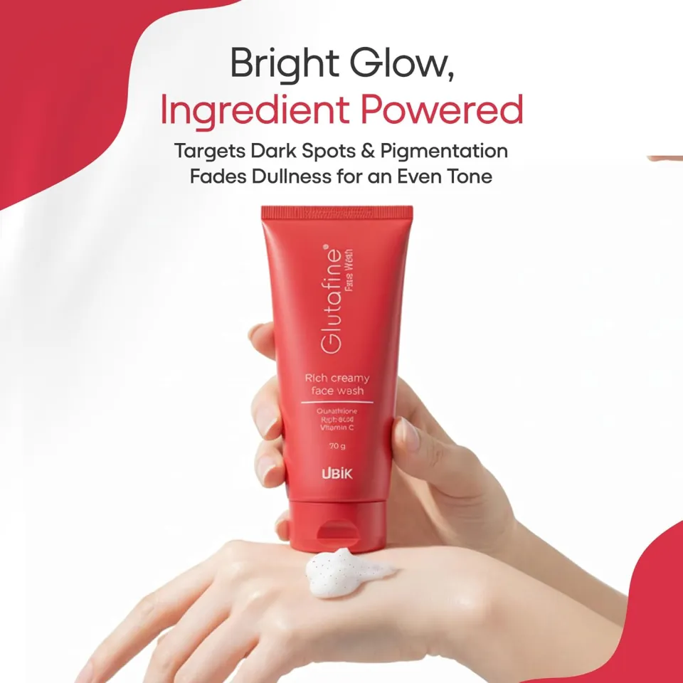 Glutafine Rich Creamy Face Wash with Glutathione, Kojic Acid & Vitamin C   Brightening Cleanser for Soft, Smooth Skin, 70g | Daraz.com.np