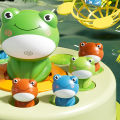 SALOMON Electric Cartoon Frog Turntable Interactive Electric Frog Launcher Game Educational Musical Toy for Kids Rotating Cartoon for Children. 