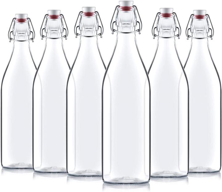 Transparent%20Swing%20Top1%20Liter%20(%20Pack)%20ROUND%20Clear%20Glass%20Grolsch%20Flip%20Top%20Bottle%20With%20Stopper,%20for%20Beverages,%20Smoothies,%20Kefir,%20Beer,%20Soda,%20Juicing,%20Kombucha,%20Water,%20Milk,%20Oil%20and%20Vinegar%20%20Glass%20Water%20Bottles%20with%20Latch%20Lock%20and%20Stopper%20%20Silicone%20Grip%20-%20Image%204