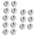 Caster Wheels for Small Appliances, 360°Rotation Caster Wheels, Stainless Steel Rollers Universal Wheel 16Pcs White Easy to Use. 