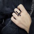 European and American Retro Personality Hip-Hop Fashion Cross Ring for Men and Women, Oil Drip Punk Trendy Handmade Ancient Style Ring. 