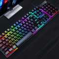 T-WOLF T20 RGB LED Backlight USB Mechanical Gaming Keyboard With Multimedia Keys Support. 