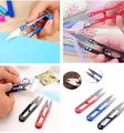 JJP (5 Piece Set ) 2 Pieces Plastic Seam Ripper Thread Opener Stitch Unpicker Sewing + 2 Pieces Thread Cutter Scissors +1 Piece Measuring Tape. 