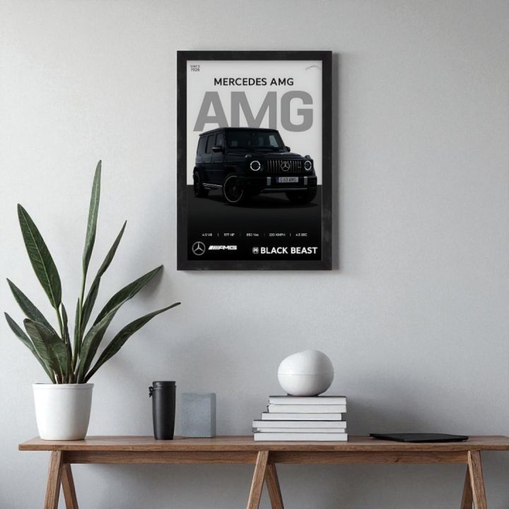 Rolls%20Royce%20Phantom,%20Porsche%20Taycan%20&%20Mercedes%20AMG%20Car%20Wall%20Art%20%E2%80%93%20Set%20of%203%20Framed%20A4%20Prints%20-%20Image%202