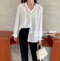 Basic Plain Formal Shirt for Women Short Sleeve Slim Fit Business Casual Top in Classic Colors. 
