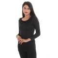 Black Ruffle Design Neck Sweater For Women. 