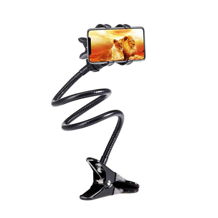 Metal Phone Holder Premium Upgraded Universal Lazy Flexible Long Arm Mobile Holder Stand (Multi-Color)
