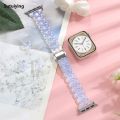 Sutuiying Women Slim Resin Band For Apple Watch 38mm 40 41mm 42 44 45mm Girl Colorful Strap For iWatch Series 9 8 7 6 5 se 4 3 ultra 49mm. 