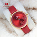 Millenium MW58112 Elegant waterproof Floral Design Quartz Watch for Women - Red. 