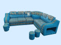 Young Local Corner Sofa Set. 