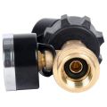 NAMUNY 1 Pack Propane Tank Gauge with POL Connection 5-100 LB Pressure Valve Propane Tank Pressure Test Instrument Tools. 
