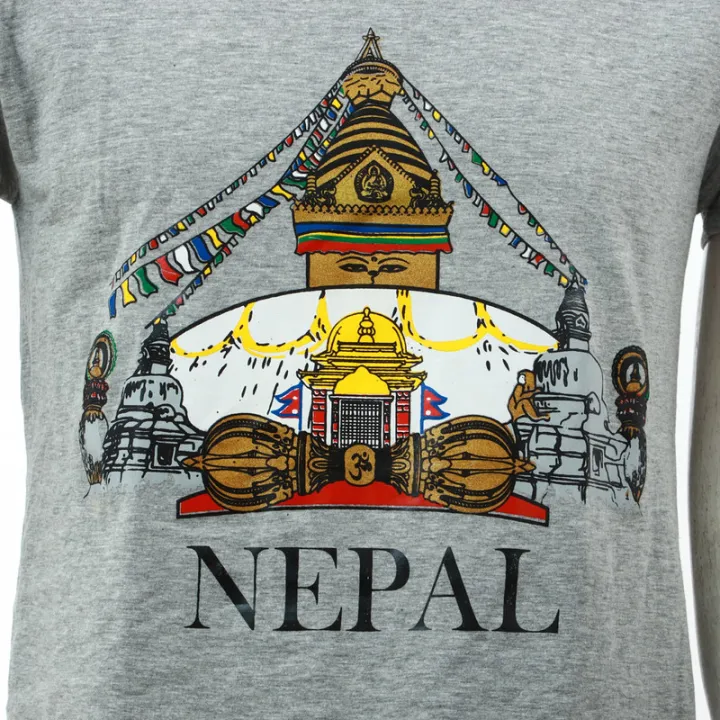Grey%20Cotton%20Round%20Neck%20Buddha%20Nepal%20Printed%20T-Shirt%20For%20Men%20-%20Image%203