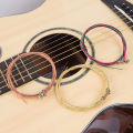 Wooden Acoustic Guitar String Packaging Set With 6 Colorful Classic Guitars In Multiple Colors. 