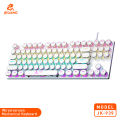 JEQANG JK-939 87-Key RGB Backlit Punk Mechanical Keyboard USB Interface  Gaming Keyboard in Tablet Style. 