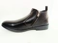 Black Leather Ankle Boots For Men. 