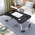 Comfortable Foldable and Portable Multi-Purpose Laptop Table Stand/Study Table/Bed Table/Ergonomic & Rounded Edges/Non-Slip Legs/Engineered Wood/Color. 