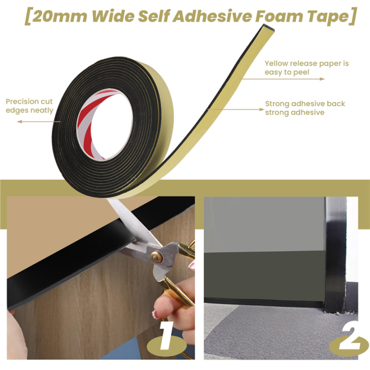 5m%20Black%20Single%20Sided%20Self%20Adhesive%20Foam%20Tape%20Closed%20Cell%2020mm%20Wide%20x%203mm%20Thick%20-%20Image%206