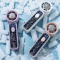 Low Noise Digital Display Refrigeration Electric Fan High Wind Speed Ice Cool Function Handheld Mini Fan Portable Quiet Operation Personal Cooling Fan Office. 