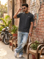 NKT Vintage Wash Panel Stitch Tee | Slim Regular Fit Cotton Tee | Minimalist Summer Top Top For Men. 