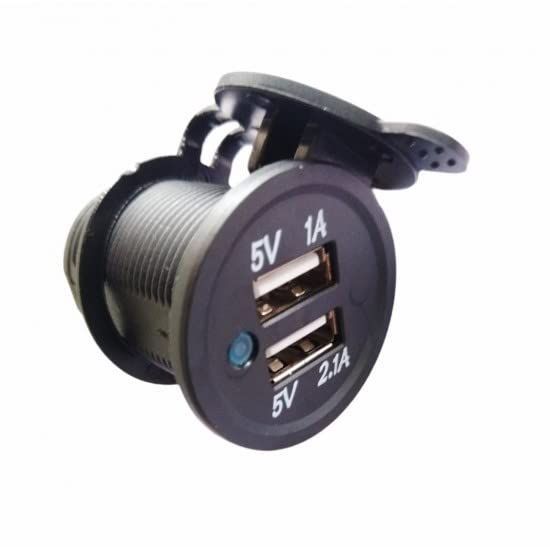 5V 2.1A Waterproof Dual USB Charging Mobile Phone Charger for Car Boat Marine Motorcycle