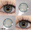 Blue color contact lens. 