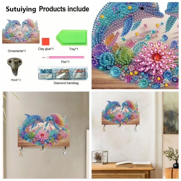 Sutuiying%201pc/Set%20DIY%20Diamond%20Painting%20Wall%20Hangers%20with%20Hooks%20Wall%20Mounted%20Fifty%20percent%20discount%20Wooden%20Coat%20Hook%20with%203%20Metal%20Hooks%20Diamond%20Art%20Hooks%20for%20Keys%20-%20Image%205