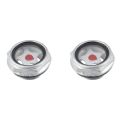 2 Pcs 26mm Male Threaded Metal Air Compressor Oil Level Sight Glass. 