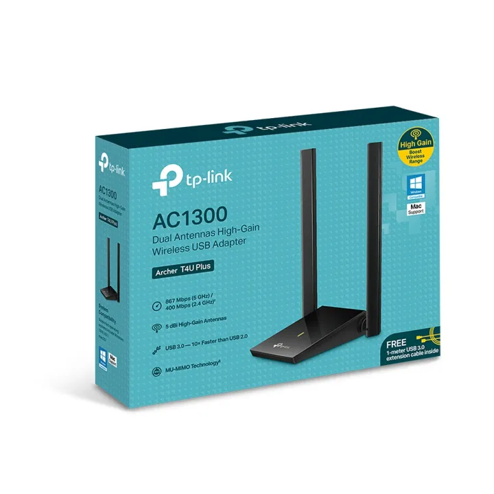 TP-Link%20Archer%20T4U%20Plus%20AC1300%20Dual%20Antennas%20High-Gain%20Wireless%20USB%203.0%20Adapter%20Black%20-%20Image%202