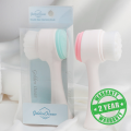 Dual Side Facial Brush Face Cleansing Brush Silicone Exfoliating Facial Cleanser Brush Deep Pore Cleaning Skin Care Tool for Smooth Glowing Skin. 